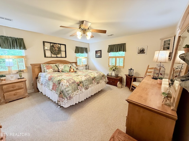 140 Britton Rd, Loudon, TN 37774 - bedroom featuring light carpet, ceiling fan, and baseboards
