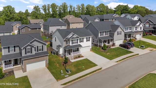 aerial view of residential area