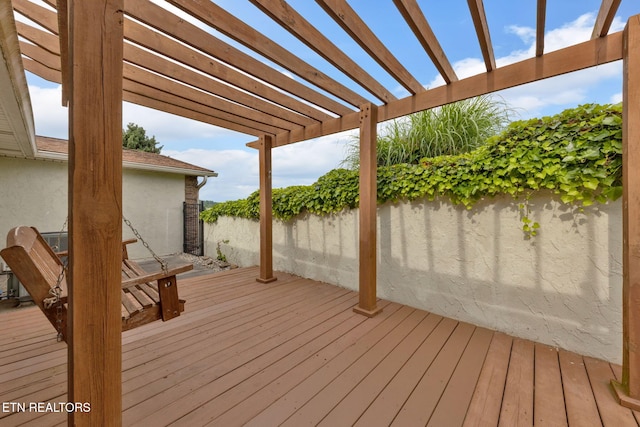 791 Constitution Dr, Jefferson City, TN 37760 - wooden terrace featuring a pergola and fence