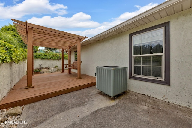 791 Constitution Dr, Jefferson City, TN 37760 - wooden terrace featuring fence, central AC, and a patio