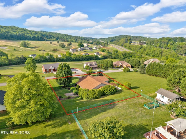 791 Constitution Dr, Jefferson City, TN 37760 - aerial view of residential area featuring property parcel outlined