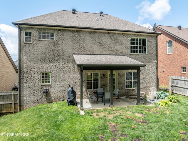 3336 Beaver Glade Ln, Knoxville, TN 37931 - back of house featuring a patio and roof with shingles