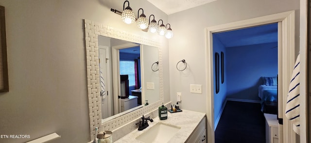 4808 Beverly Field Way, Knoxville, TN 37918 - bathroom with vanity and a chandelier