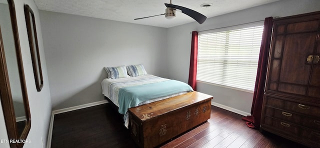 4808 Beverly Field Way, Knoxville, TN 37918 - bedroom featuring baseboards, dark wood-style flooring, and a ceiling fan