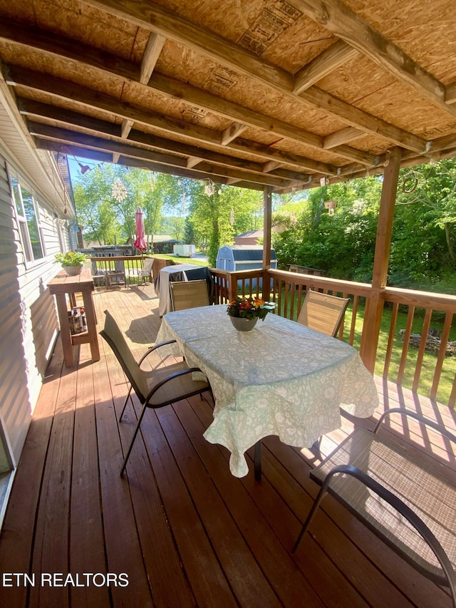 205 Browder Rd, Kingston, TN 37763 - deck with outdoor dining area