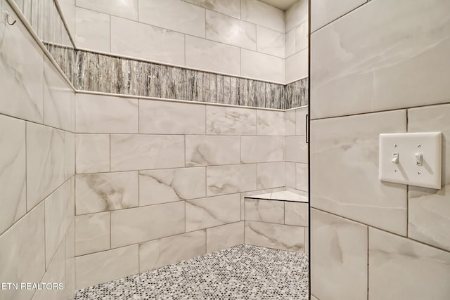 bathroom view of a tile shower
