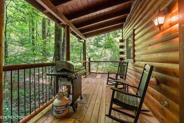 view of wooden deck