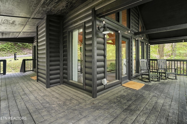view of wooden terrace