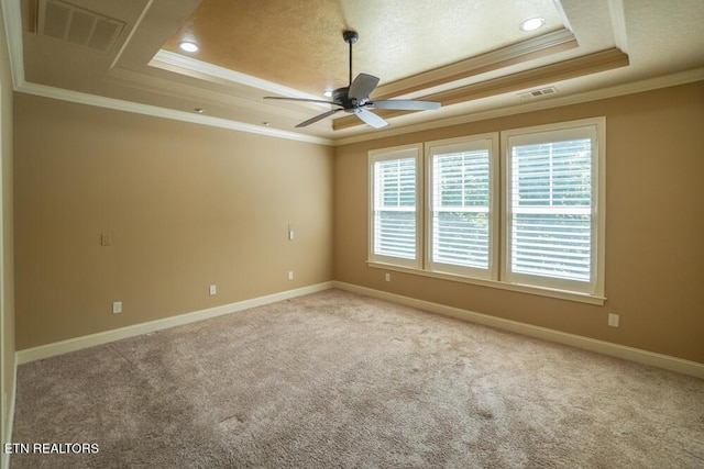 462 Chapel Grove Ln, Knoxville, TN 37934 - carpeted spare room with ornamental molding, a ceiling fan, and recessed lighting