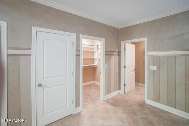 462 Chapel Grove Ln, Knoxville, TN 37934 - corridor with crown molding and light tile patterned flooring