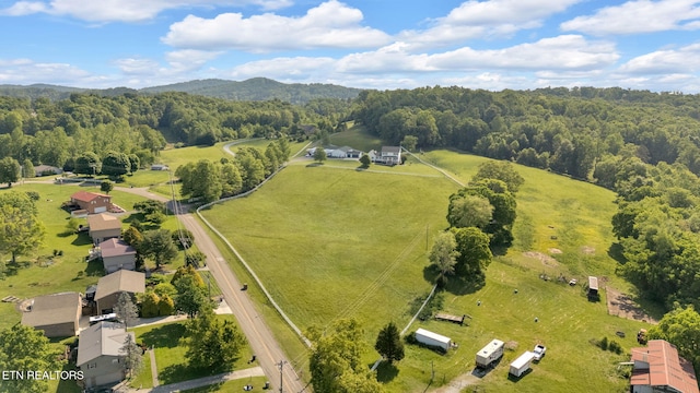 1182 Murrell Rd, Morristown, TN 37814 - view of property location with a heavily wooded area, rural landscape, and mountains
