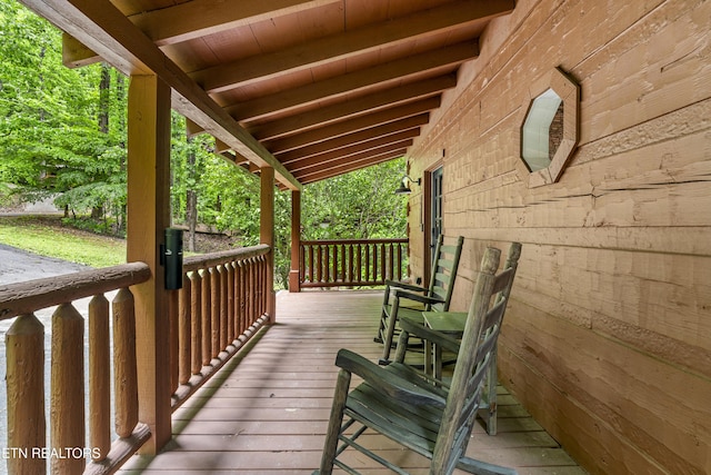 view of wooden terrace