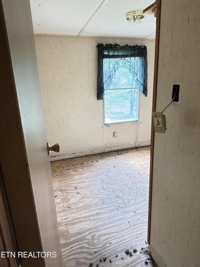 view of spare room