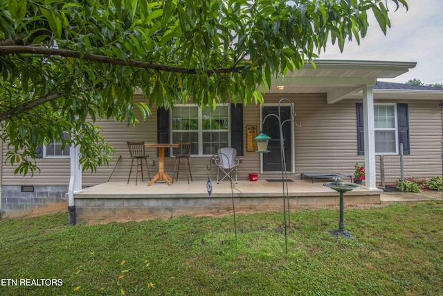 146 Prospect Rd, Maynardville, TN 37807 - doorway to property featuring a porch and a yard