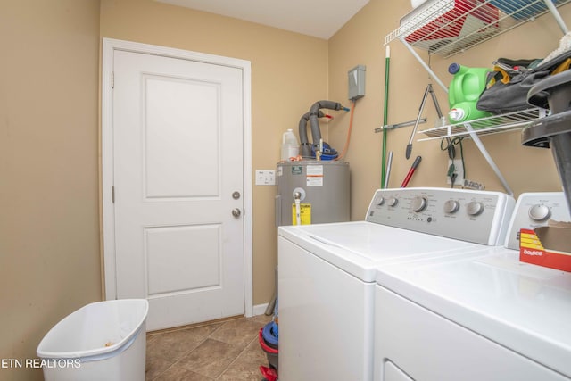 146 Prospect Rd, Maynardville, TN 37807 - laundry room with water heater, washing machine and dryer, and baseboards