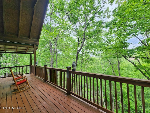 view of wooden terrace