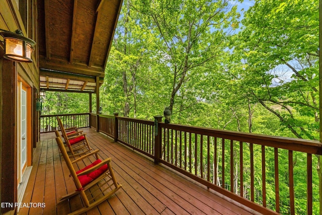 view of wooden terrace