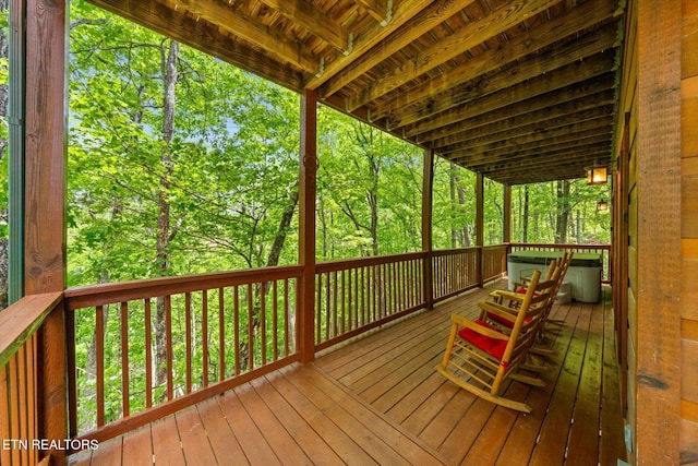 view of wooden terrace