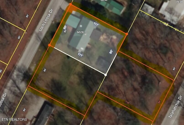 map of property location with property parcel outlined