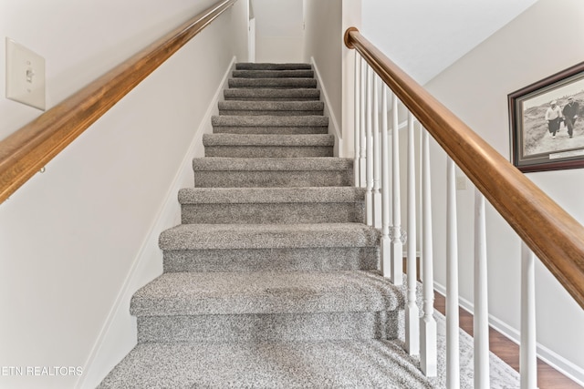 9945 Tierra Verde Dr, Knoxville, TN 37922 - stairway featuring wood finished floors