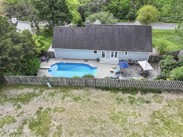 9945 Tierra Verde Dr, Knoxville, TN 37922 - view of swimming pool featuring a patio area, french doors, and entry steps
