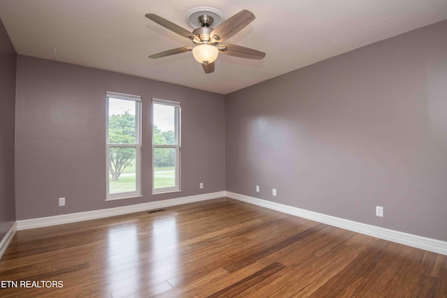 409 Celebration Rd, Knoxville, TN 37934 - unfurnished room featuring baseboards, ceiling fan, and wood finished floors
