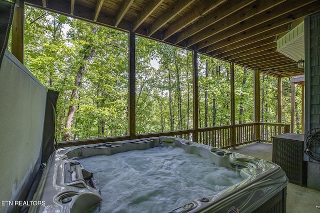 401 Shawnee Pl, Loudon, TN 37774 - wooden terrace with a hot tub