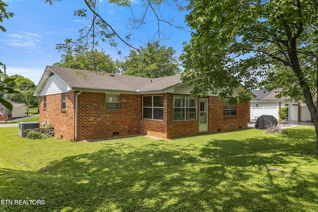 513 Long Mill Rd, Athens, TN 37303 - rear view of property featuring crawl space, brick siding, and a shingled roof