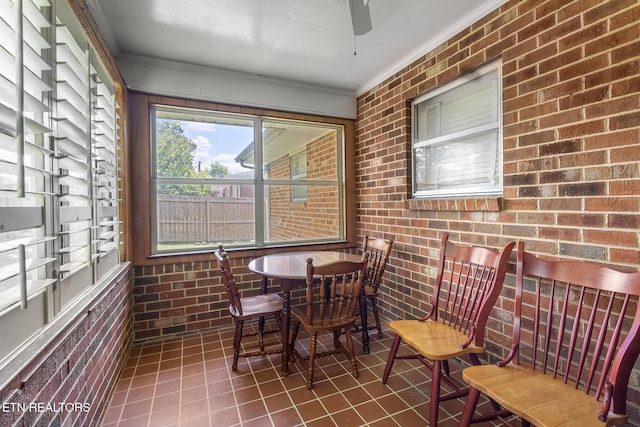 513 Long Mill Rd, Athens, TN 37303 - sunroom with a ceiling fan and outdoor dining area