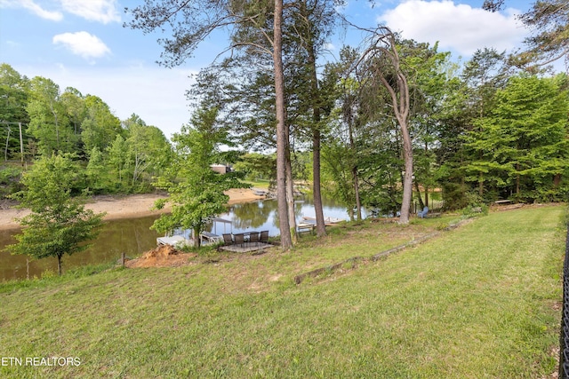 3083 Waters Edge Dr, Morristown, TN 37814 - view of grassy yard featuring a water view
