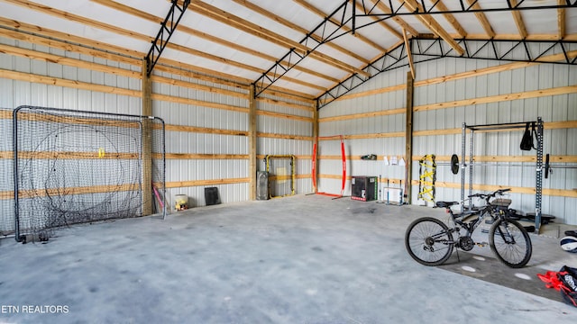 819 NW Morgan Rd, Charleston, TN 37310 - garage with metal wall
