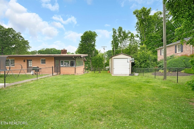 8000 Berkshire Blvd, Powell, TN 37849 - view of yard featuring a storage unit, an outbuilding, and a garage