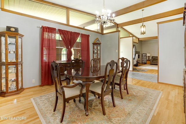 8000 Berkshire Blvd, Powell, TN 37849 - dining space with a chandelier, light wood finished floors, and baseboards