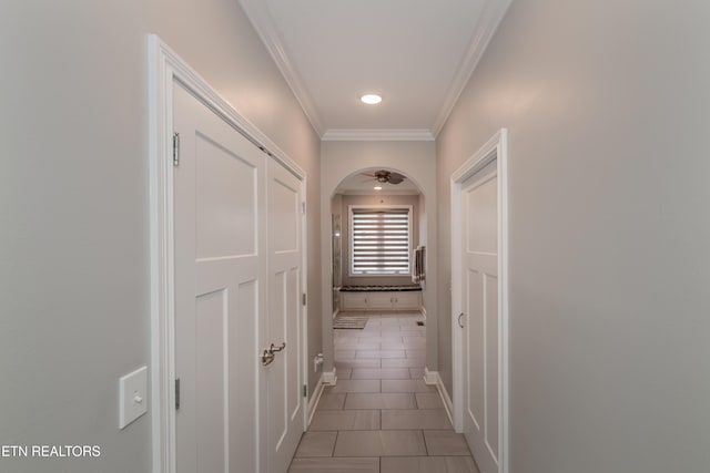 109 Niwodihi Trl, Vonore, TN 37885 - corridor with crown molding, recessed lighting, and baseboards