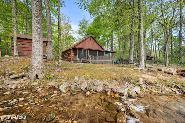 3364 Rocky Ridge Rd, Cosby, TN 37722 - view of yard featuring a sunroom