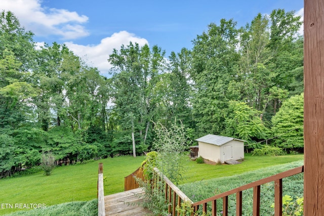 4820 Edens View Rd, Kingsport, TN 37664 - view of green lawn with a storage unit