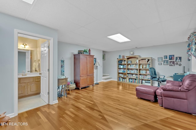 4820 Edens View Rd, Kingsport, TN 37664 - sitting room with light wood-type flooring and a drop ceiling