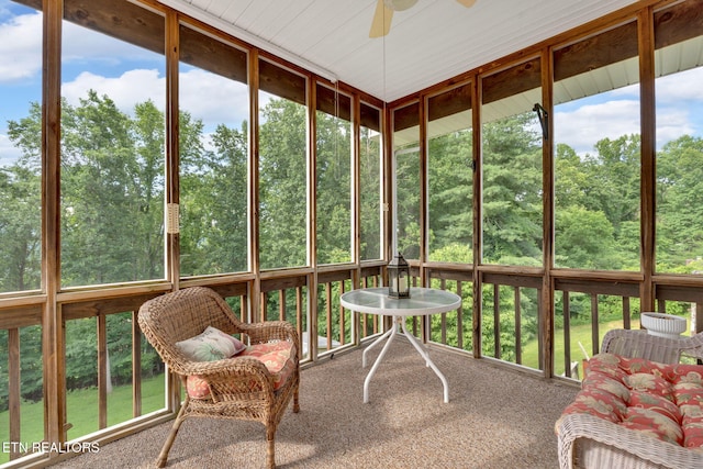 4820 Edens View Rd, Kingsport, TN 37664 - sunroom with a ceiling fan