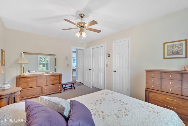 4820 Edens View Rd, Kingsport, TN 37664 - bedroom with multiple closets and ceiling fan