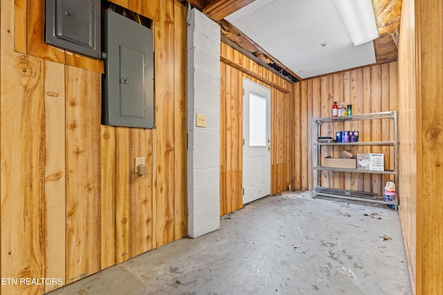 storage area with electric panel