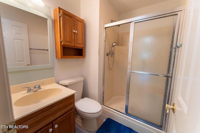 122 Mariners Dr, Crossville, TN 38558 - full bathroom with a stall shower, vanity, toilet, and tile patterned floors