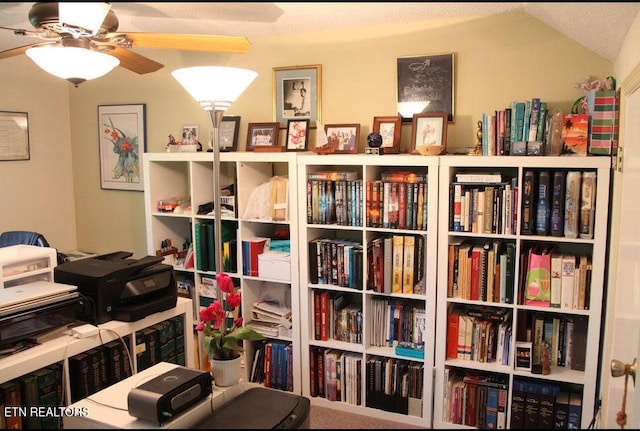 281 Moytoy Rd Unit 206, Crab Orchard, TN 37723 - sitting room with ceiling fan and lofted ceiling