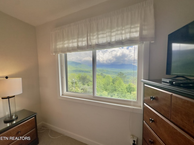 bedroom featuring multiple windows and baseboards