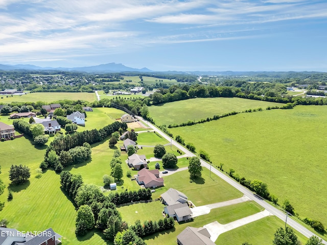 view of rural area with a mountainous background