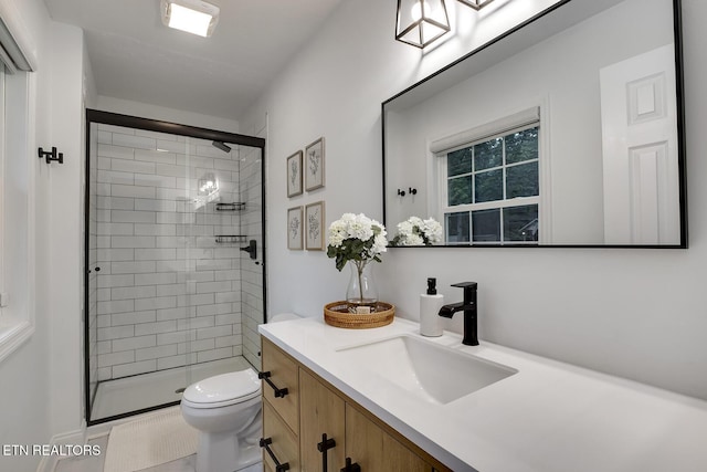 133 Nebraska Ave, Oak Ridge, TN 37830 - bathroom featuring a stall shower, toilet, and vanity