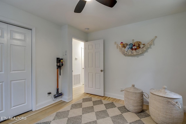 133 Nebraska Ave, Oak Ridge, TN 37830 - bedroom with light wood-type flooring, baseboards, and ceiling fan