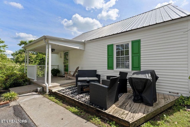 313 Lamar Ave, Clinton, TN 37716 - view of patio / terrace featuring an outdoor hangout area and a wooden deck