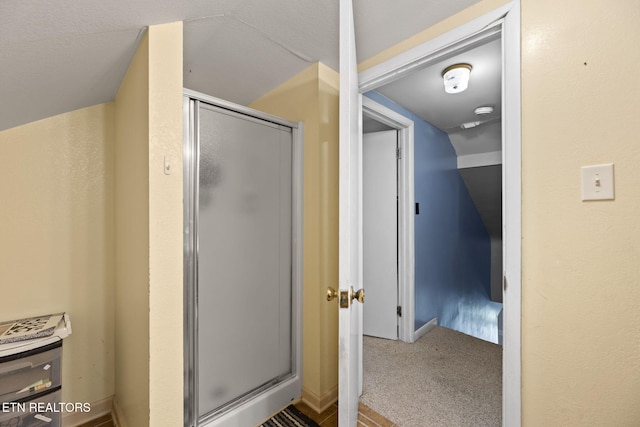 313 Lamar Ave, Clinton, TN 37716 - bathroom with a stall shower and baseboards