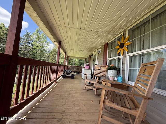332 Tomlinson Rd, Pennington Gap, VA 24277 - wooden deck with covered porch