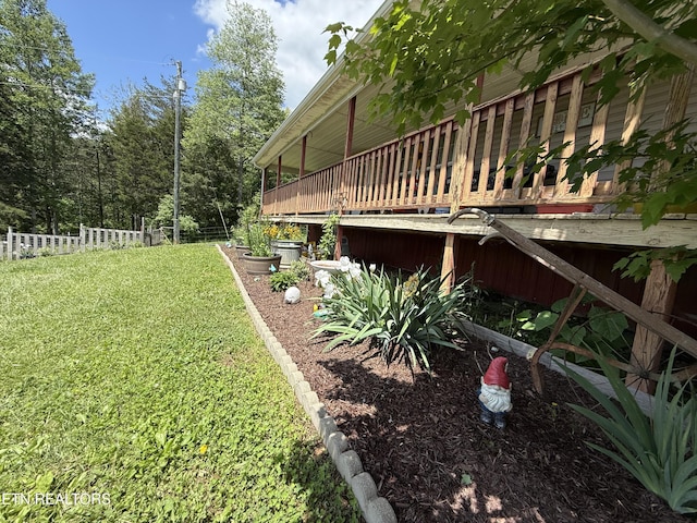 332 Tomlinson Rd, Pennington Gap, VA 24277 - view of yard with a wooden deck
